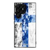 Samsung Galaxy S25 Ultra suojakuoret - Painted Finnish Flag - Ei